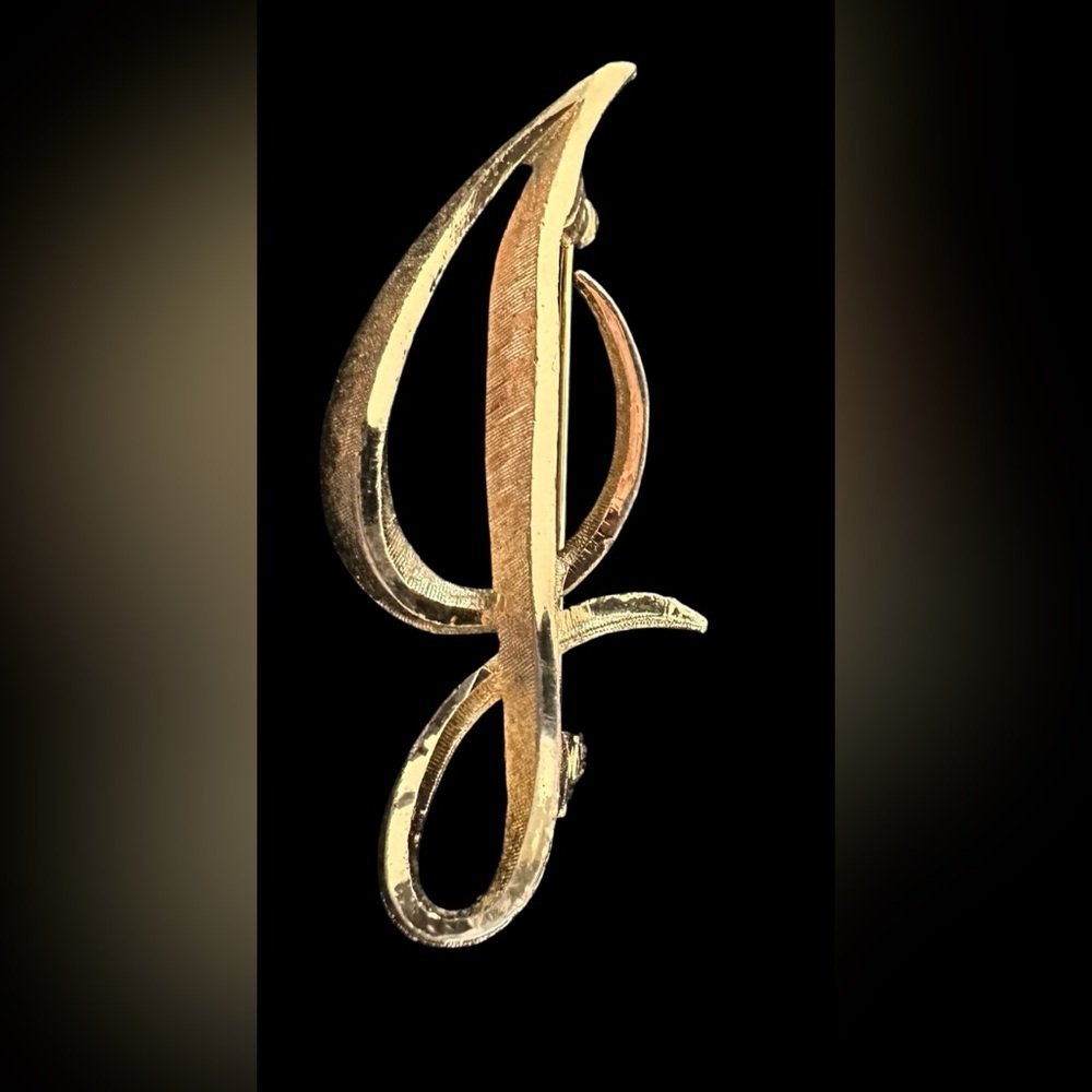 Gold YSL Style Brooch